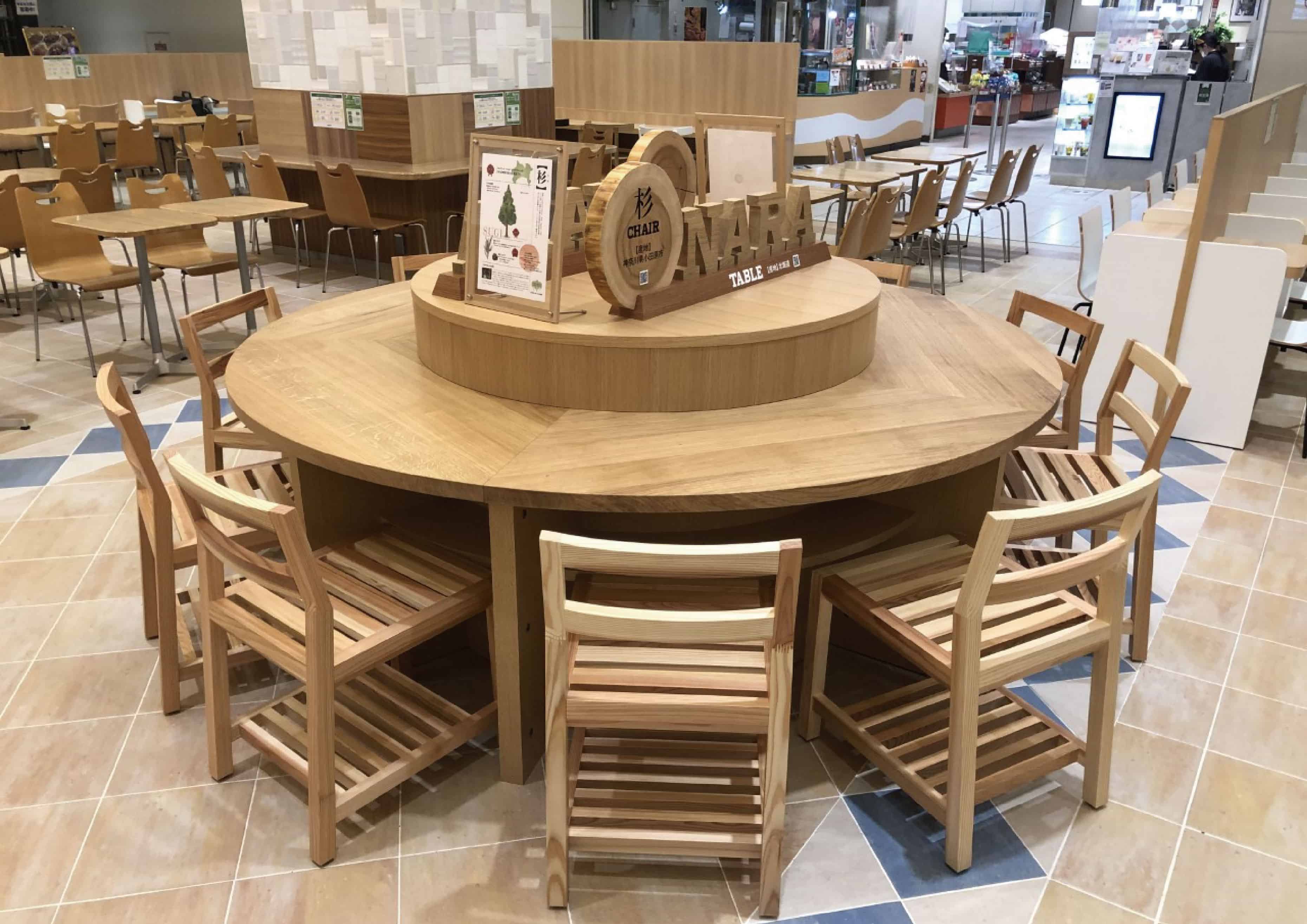 溝口ノクティプラザ　フードコート（FIND WOOD FOOD COURT）